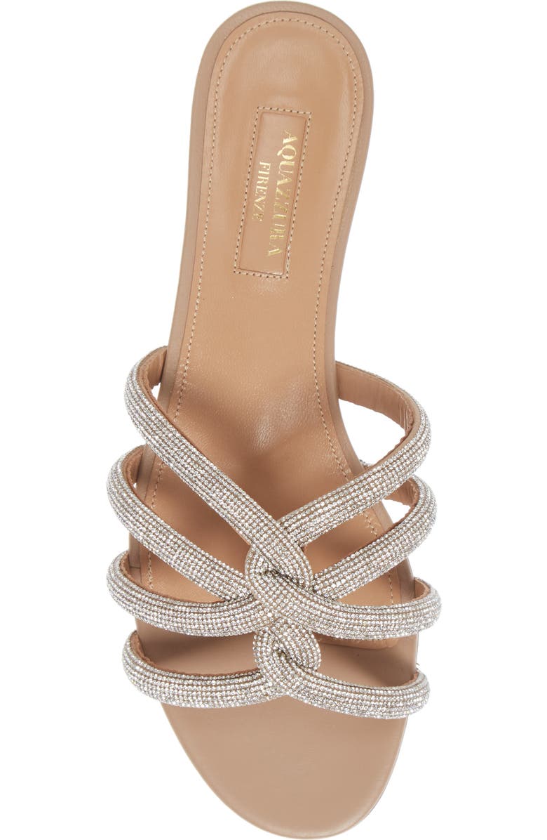 Aquazzura Moondust Crystal Slide Sandal, Alternate, color,