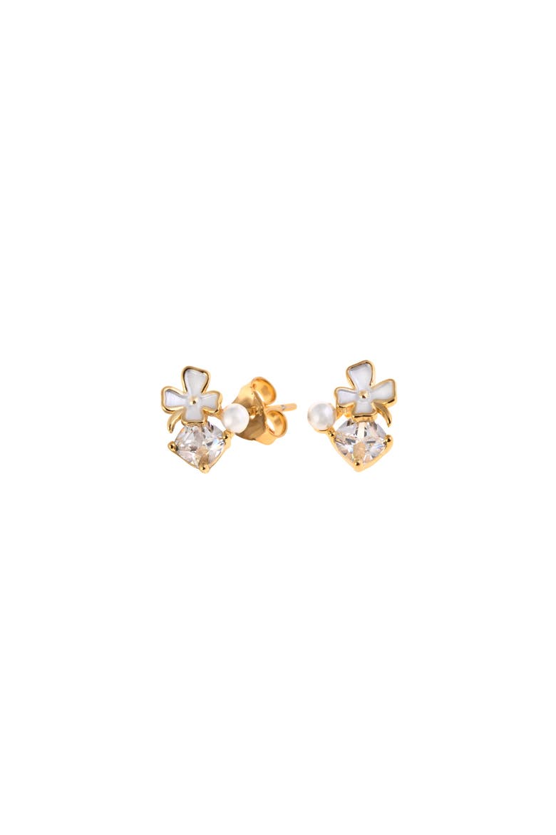 Olivia Earrings, Main, color, Silver Gold Plated