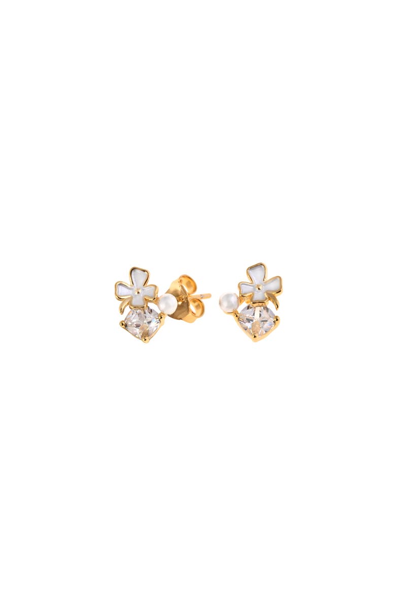 Arte Nova Jewellery Olivia Earrings, Main, color, Silver Gold Plated