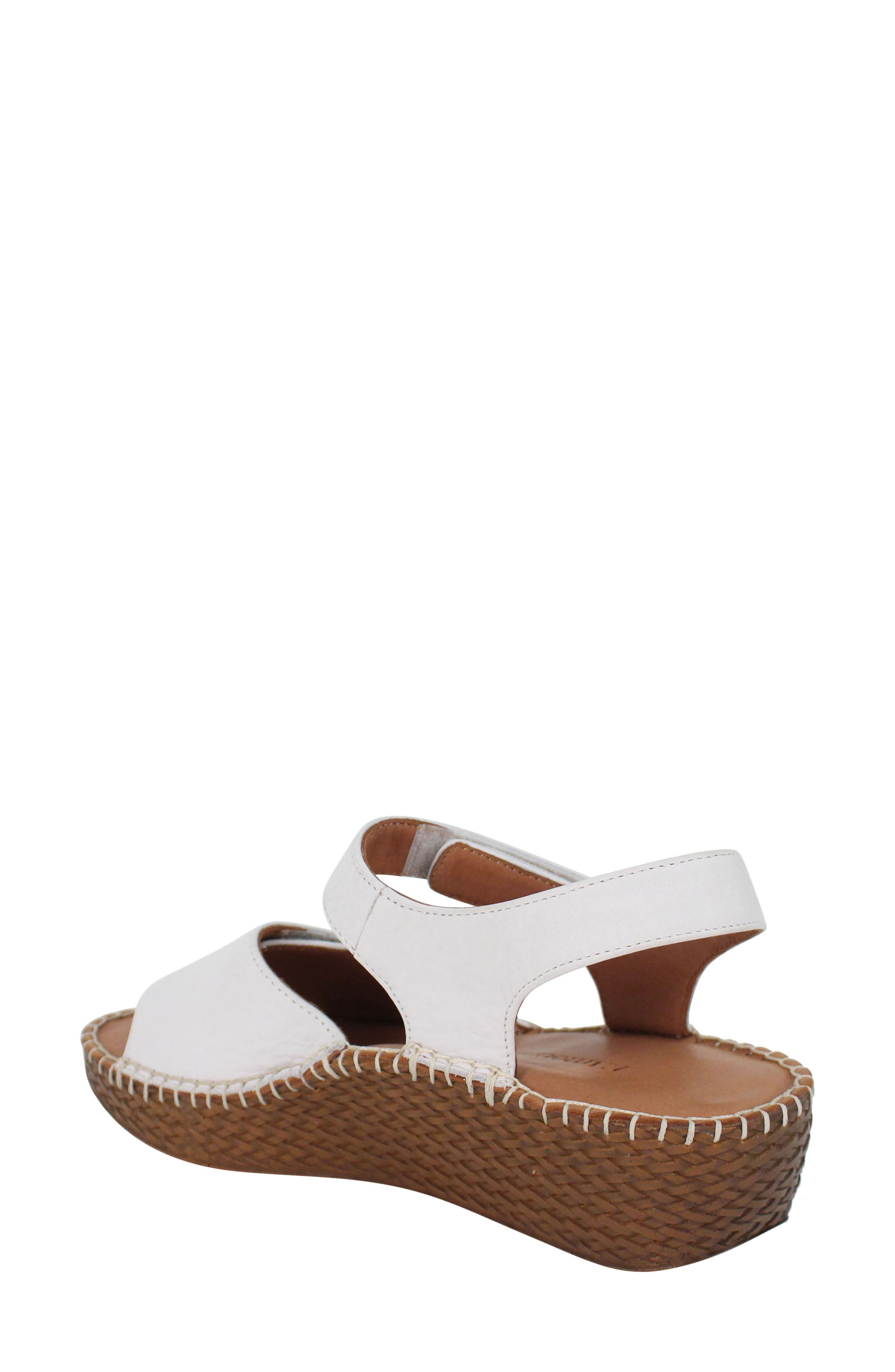 Yahya Platform Sandal, Alternate, color, WHITE LAMBA LEATHER