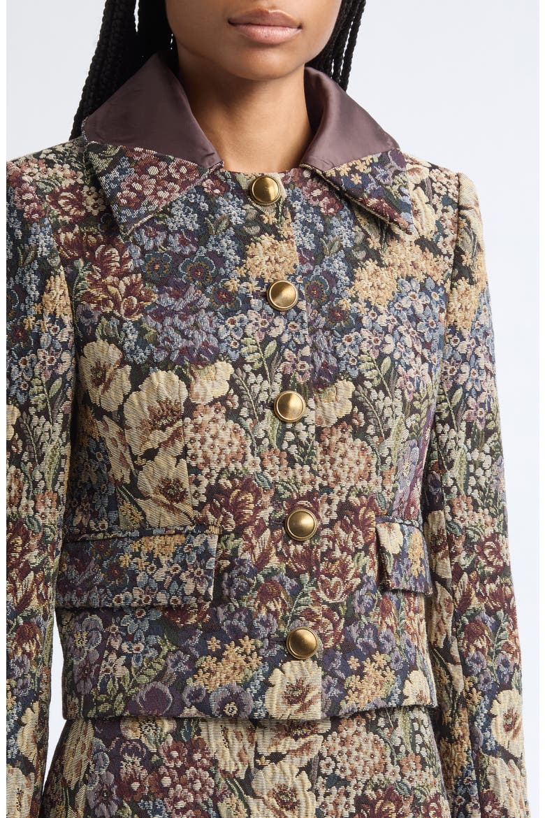 Mabel Floral Tapestry Jacket, Alternate, color, DARK EGGPLANT MULTI