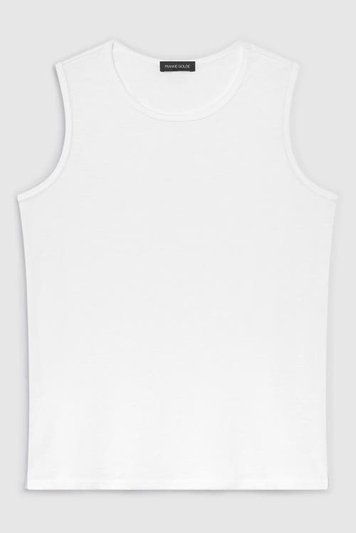 Franne Golde Slub Jersey Sleeveless Crewneck Tee