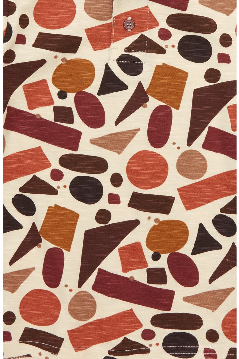 River Rock Print Organic Cotton Polo, Alternate, color, BROWN/ BEIGE