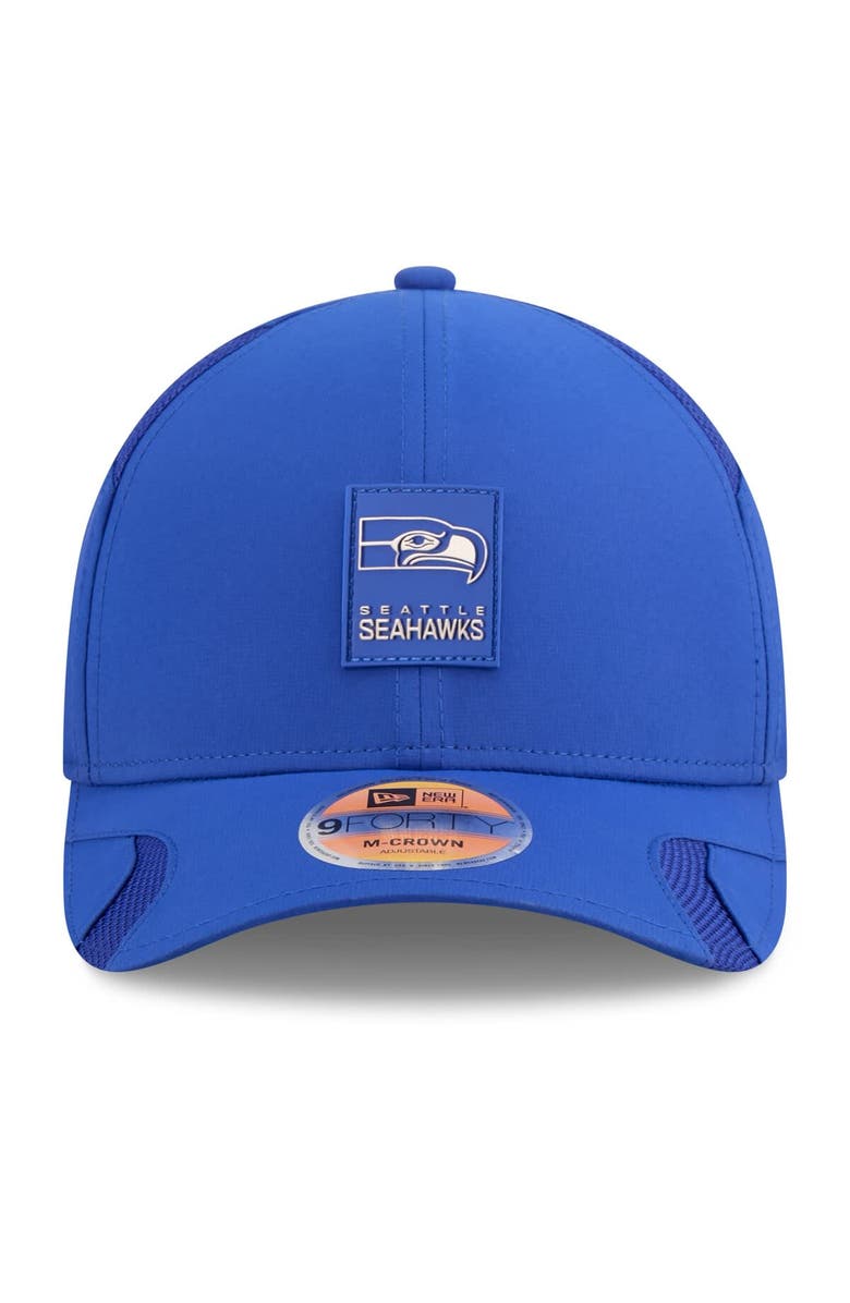 New Era Men's New Era Royal Seattle Seahawks 2025 Sideline Throwback M-Crown 9FORTY Adjustable Hat, Alternate, color, Royal