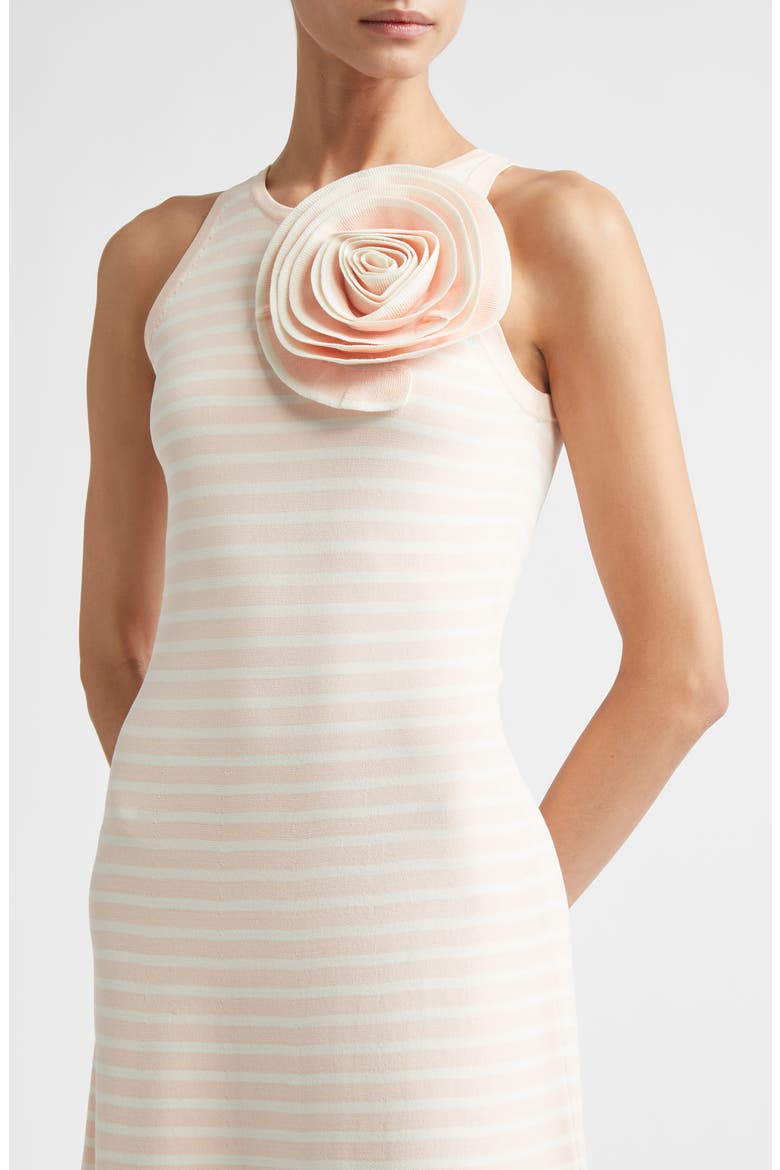 Rose Detail Sleeveless Sweater Dress, Alternate, color, BLUSH MULTI