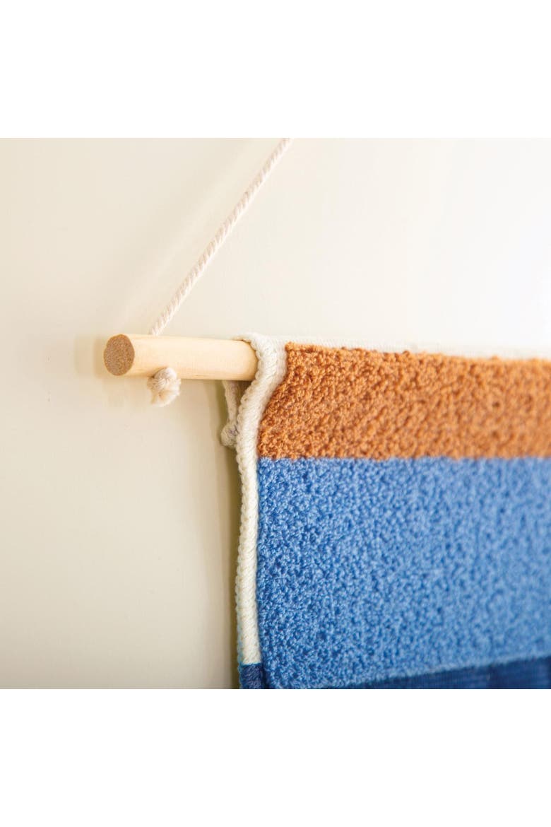 Winter Classroom Tapestry, Alternate, color, blue