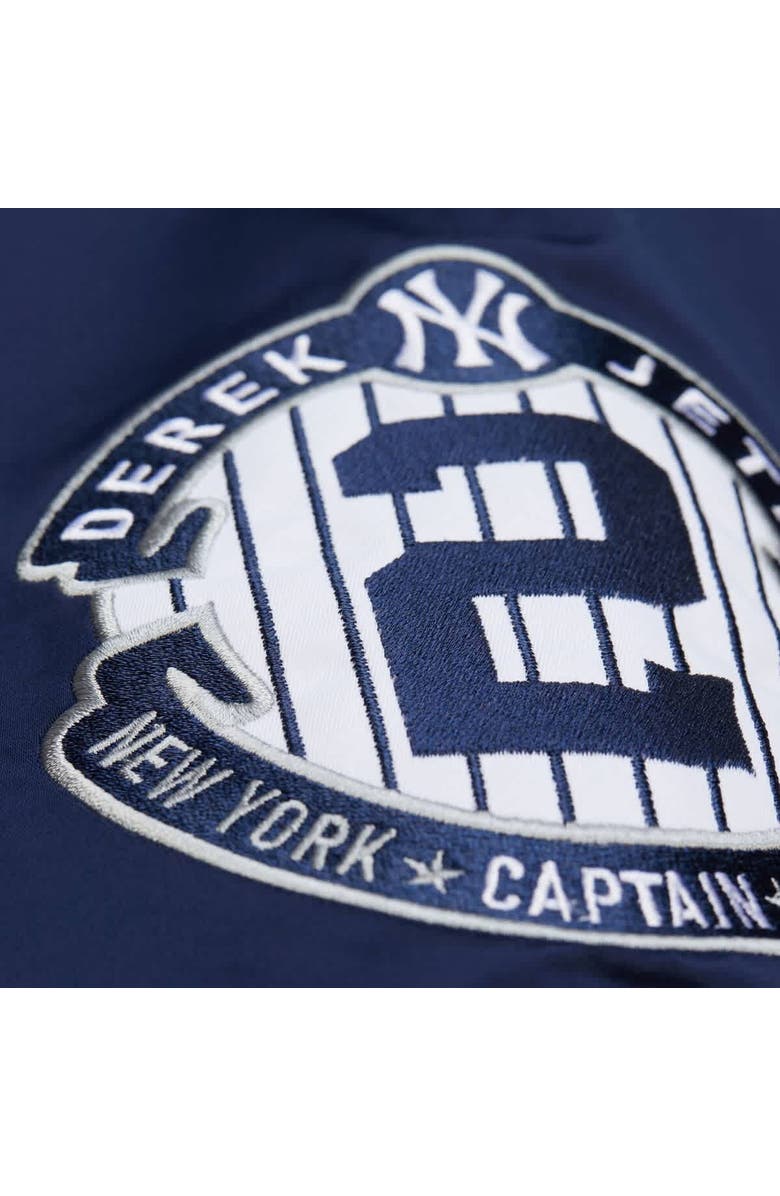 Mitchell & Ness Men's Mitchell & Ness Derek Jeter Navy New York Yankees Legends Collection Vintage Satin Full-Snap Jacket, Alternate, color, 