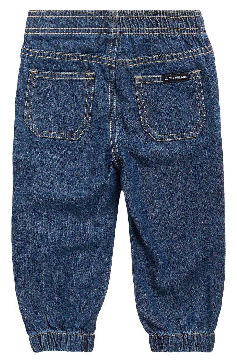 Lucky Brand Long Sleeve Graphic T-Shirt & Denim Joggers Set, Alternate, color, Blue Multi