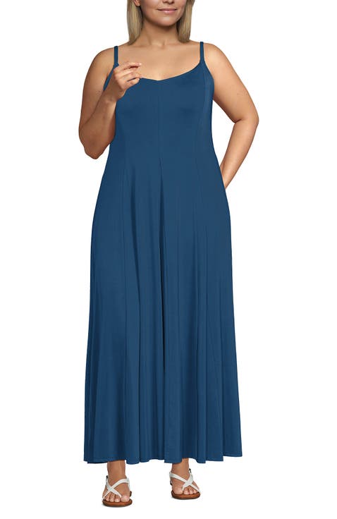 Silky Knit Godet Maxi Dress
