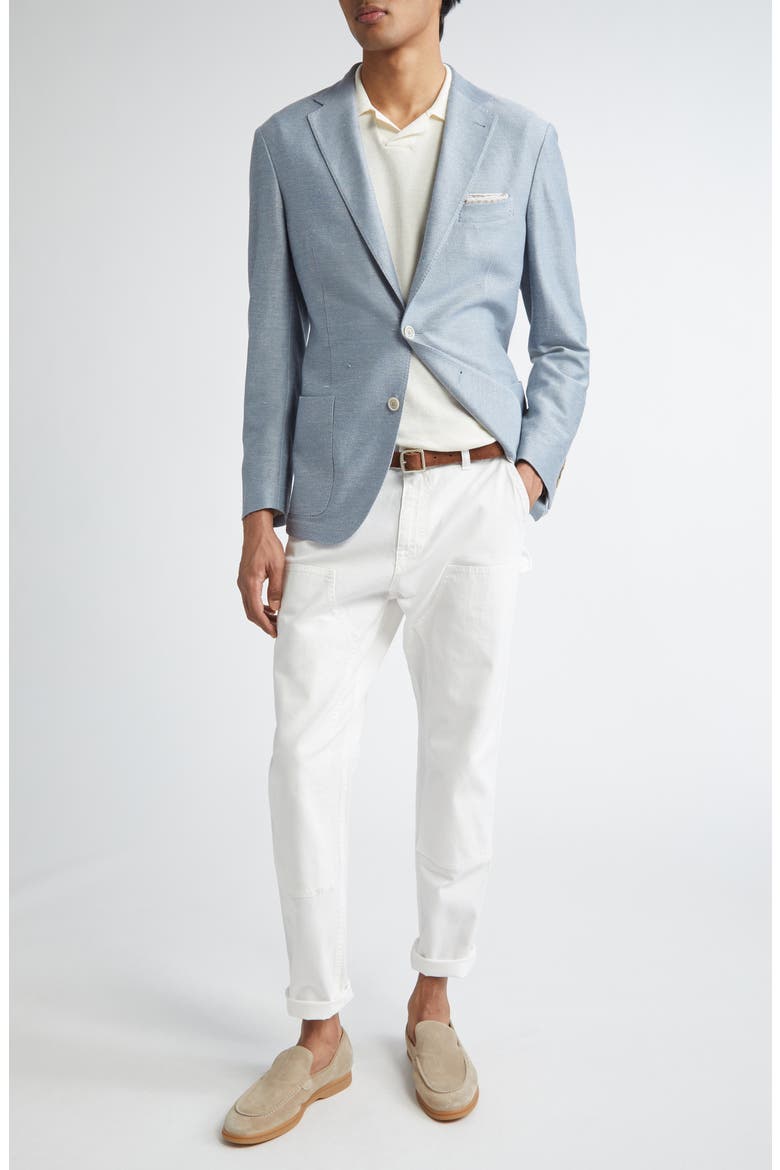 Unstructured Cotton & Linen Sport Coat, Alternate, color, 08 DENIM