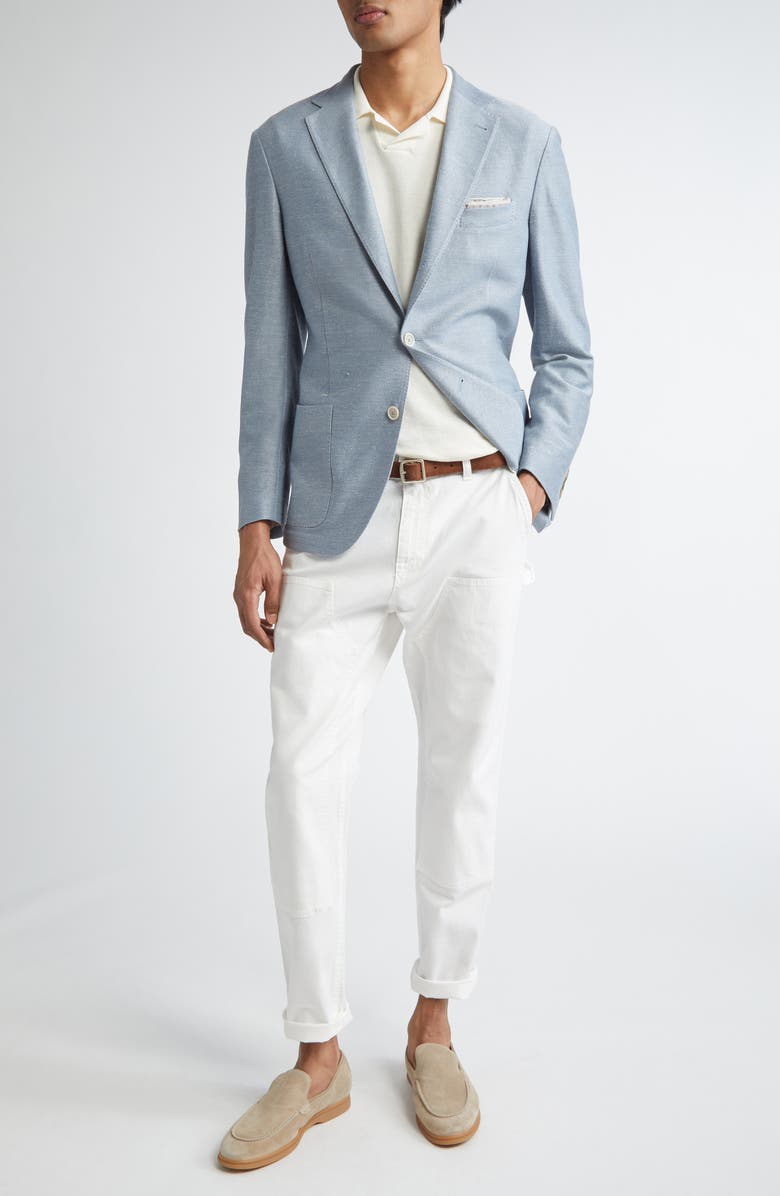 Eleventy Unstructured Cotton & Linen Sport Coat, Alternate, color, 08 Denim