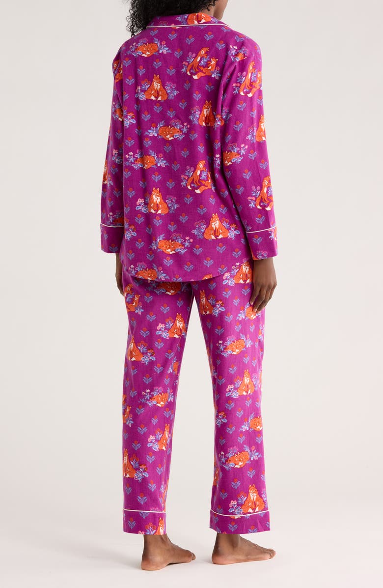 Printfresh Organic Cotton Flannel Long Pajamas, Alternate, color, Merlot