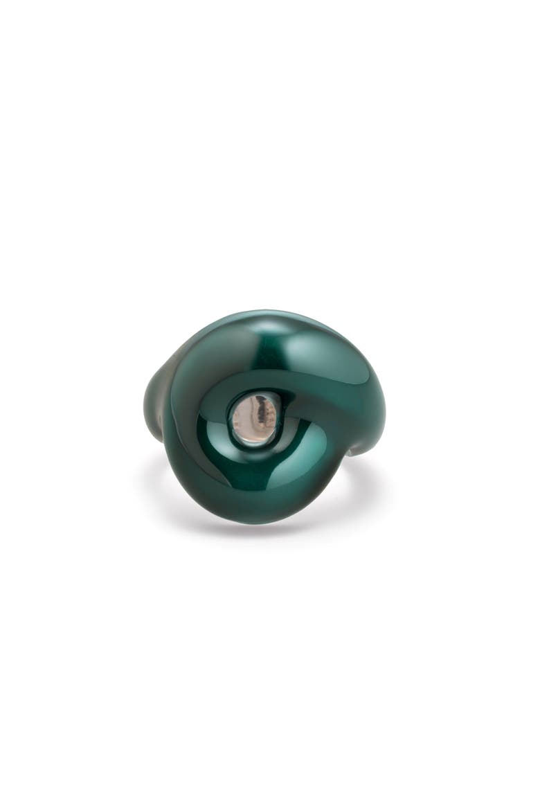Emerald Green Enamel Tarallo Ring, Alternate, color, Emerald Green