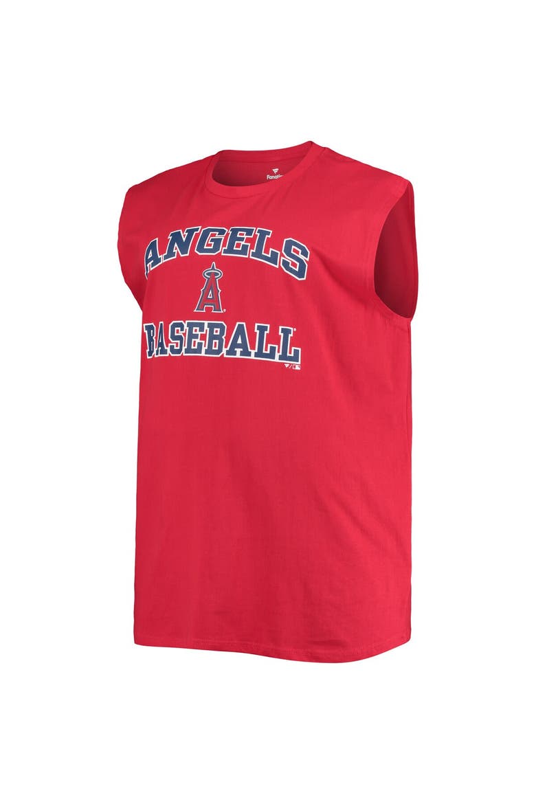Men's Red Los Angeles Angels Big & Tall Jersey Muscle Tank Top, Alternate, color, Red