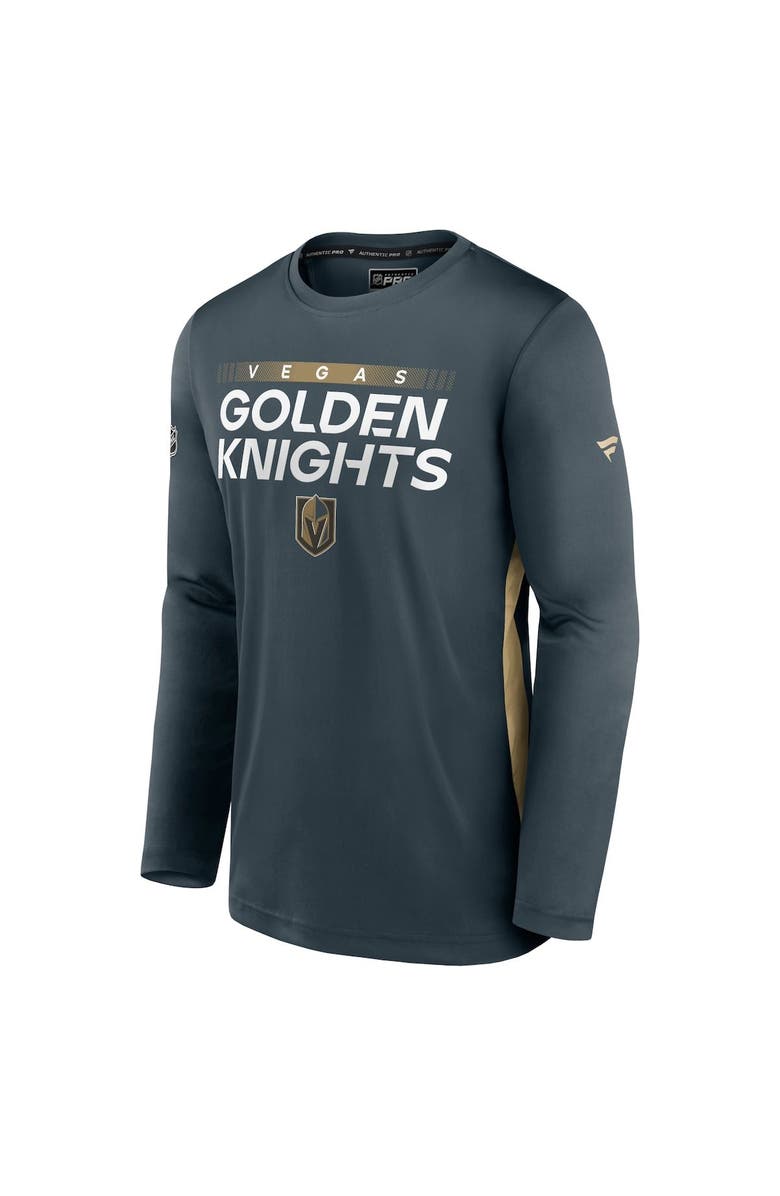 FANATICS Men's Fanatics Branded Gray Vegas Golden Knights Authentic Pro Rink Performance Long Sleeve T-Shirt, Alternate, color, 