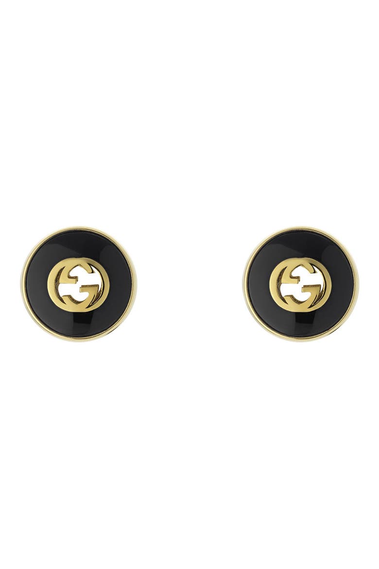 Interlocking-G Stud Earrings, Main, color, YELLOW GOLD