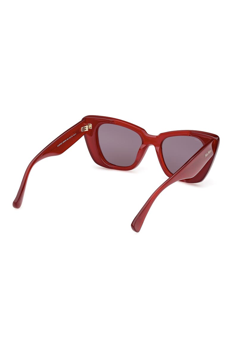 Glimpse5 50mm Polarized Butterfly Sunglasses, Alternate, color, SHINY RED / SMOKE