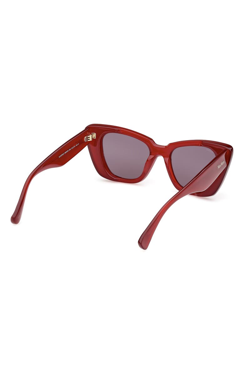 Max Mara Glimpse5 50mm Polarized Butterfly Sunglasses, Alternate, color, Shiny Red / Smoke