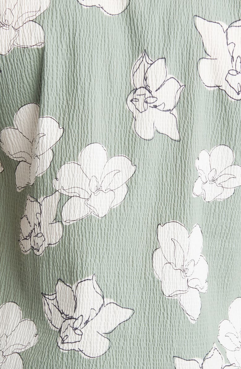 Ted Baker London Coving Floral Cotton Stretch Seersucker Short Sleeve Button-Up Shirt, Alternate, color,