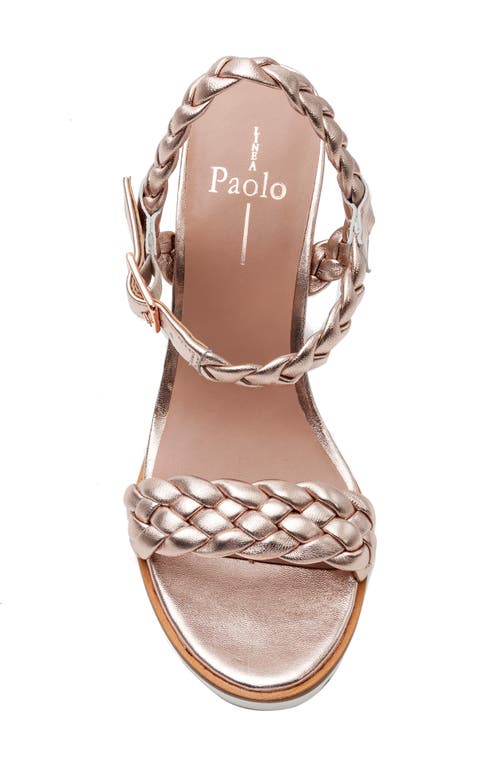Linea Paolo Esie Ankle Strap Wedge Sandal In Rose Quartz