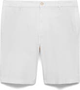 MANGO Flat Front Stretch Cotton Bermuda Shorts
