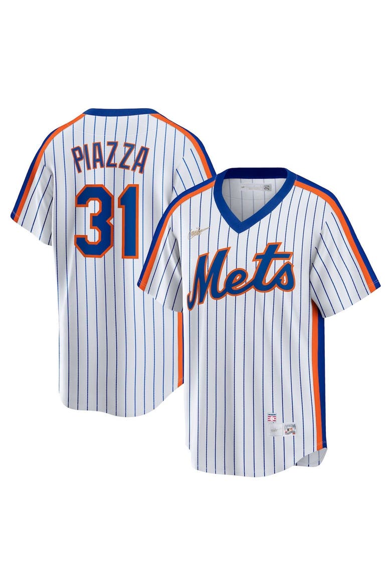 Men's Nike Mike Piazza White New York Mets Home Cooperstown Collection Player Jersey, Main, color, White