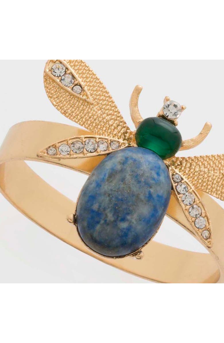 Joanna Buchanan Etched wing bug skinny napkin rings, set of four, Alternate, color, Blue