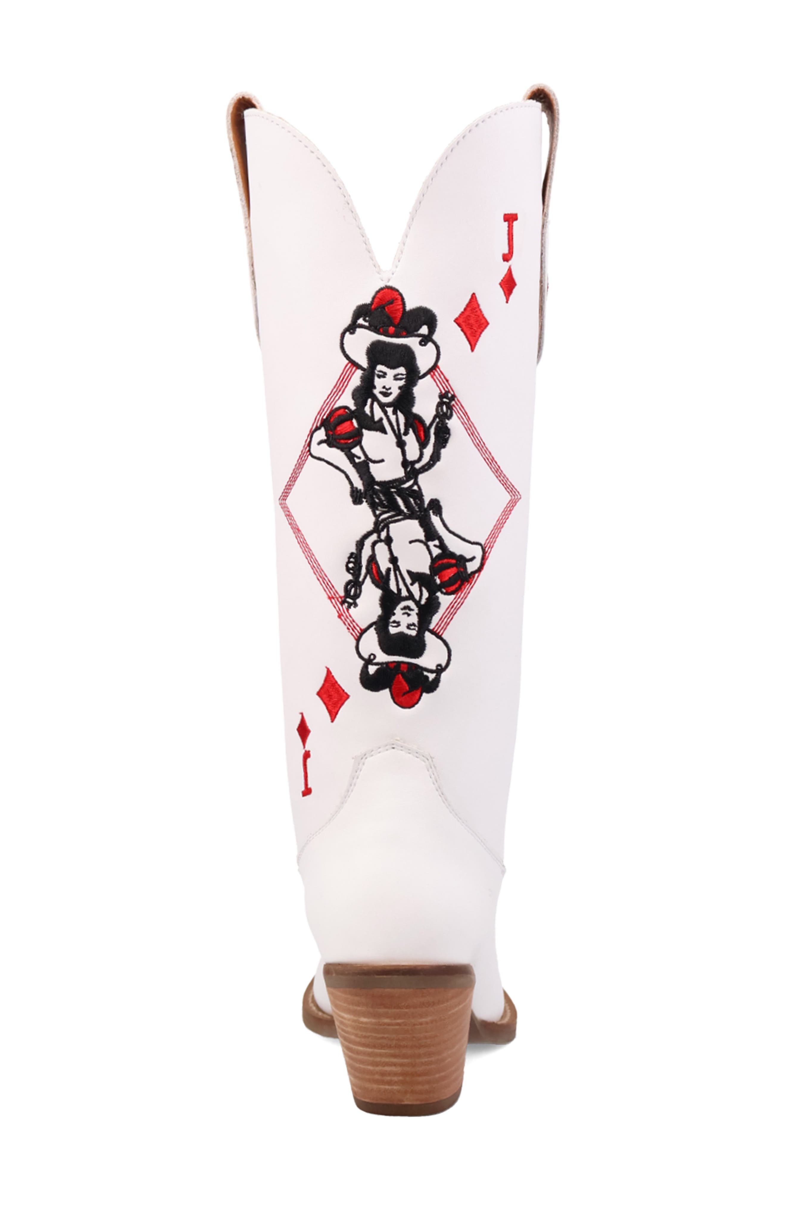 Jack of Diamonds Cowboy Boot, Alternate, color, WHITE