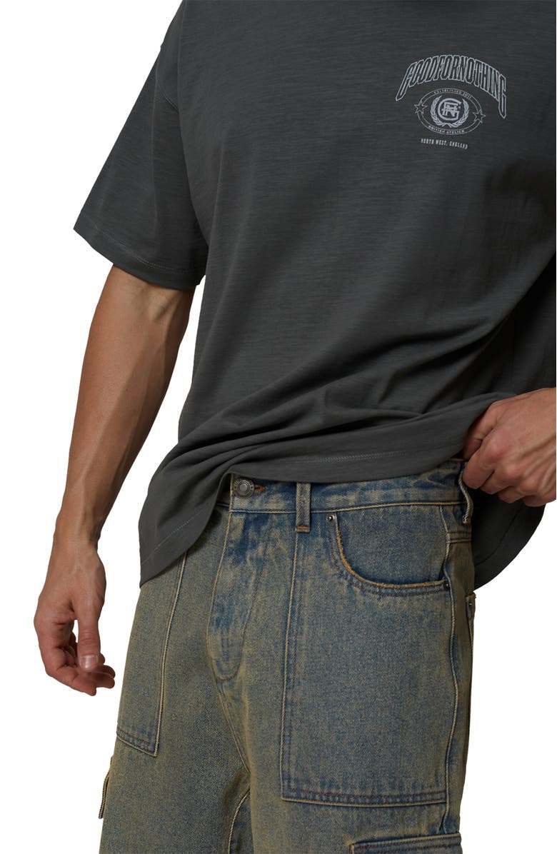 Good For Nothing Cargo Denim Shorts, Alternate, color, Blue