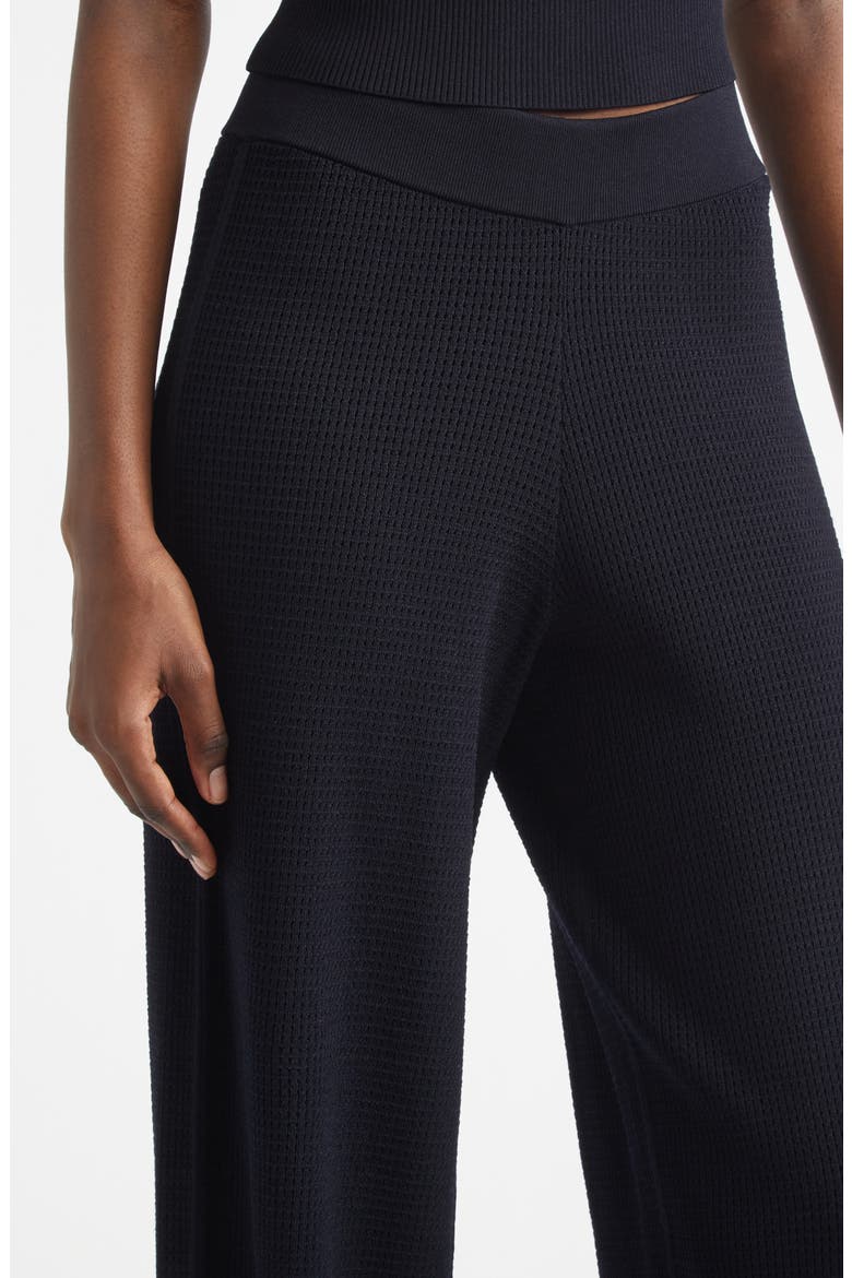 Banks Waffle Stitch Wide Leg Pants, Alternate, color, NAVY