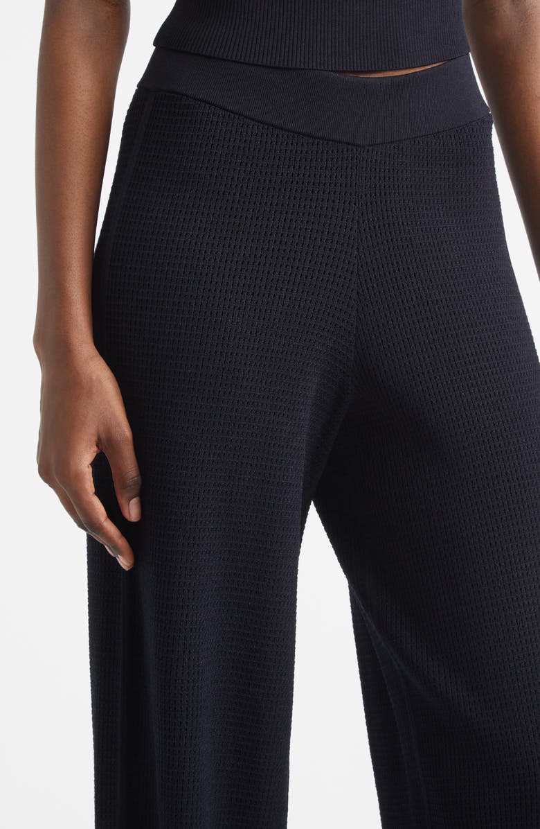 A.L.C. Banks Waffle Stitch Wide Leg Pants, Alternate, color, Navy