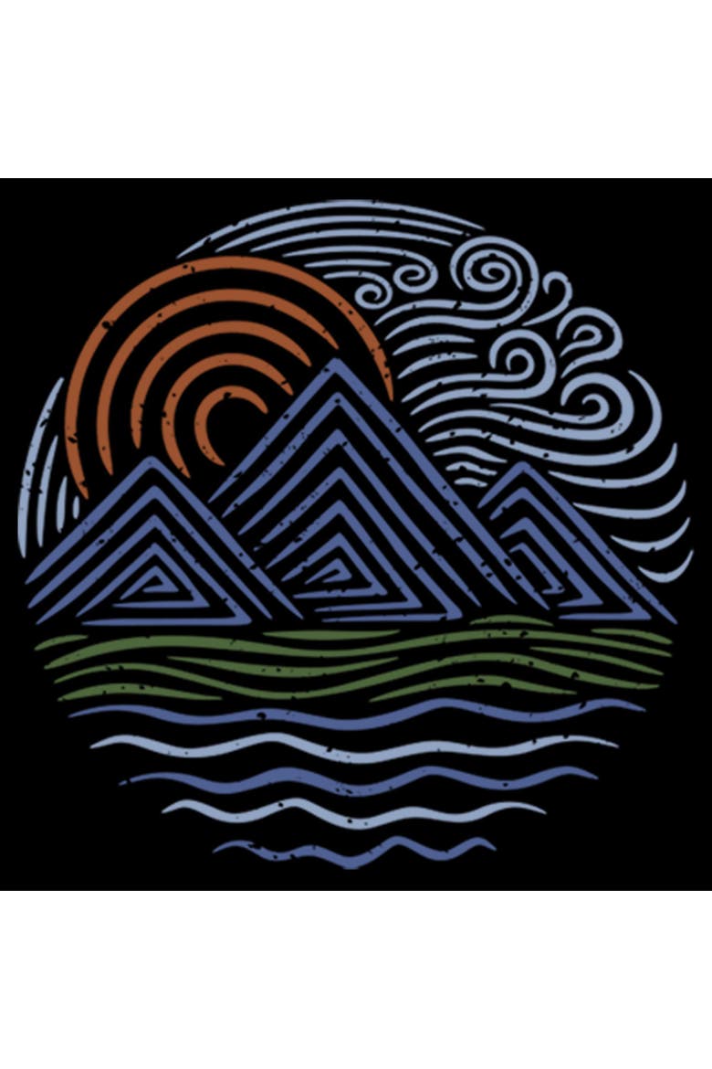 Men's Lost Gods Outdoor Lines Waves  Graphic T-Shirt, Alternate, color, Black