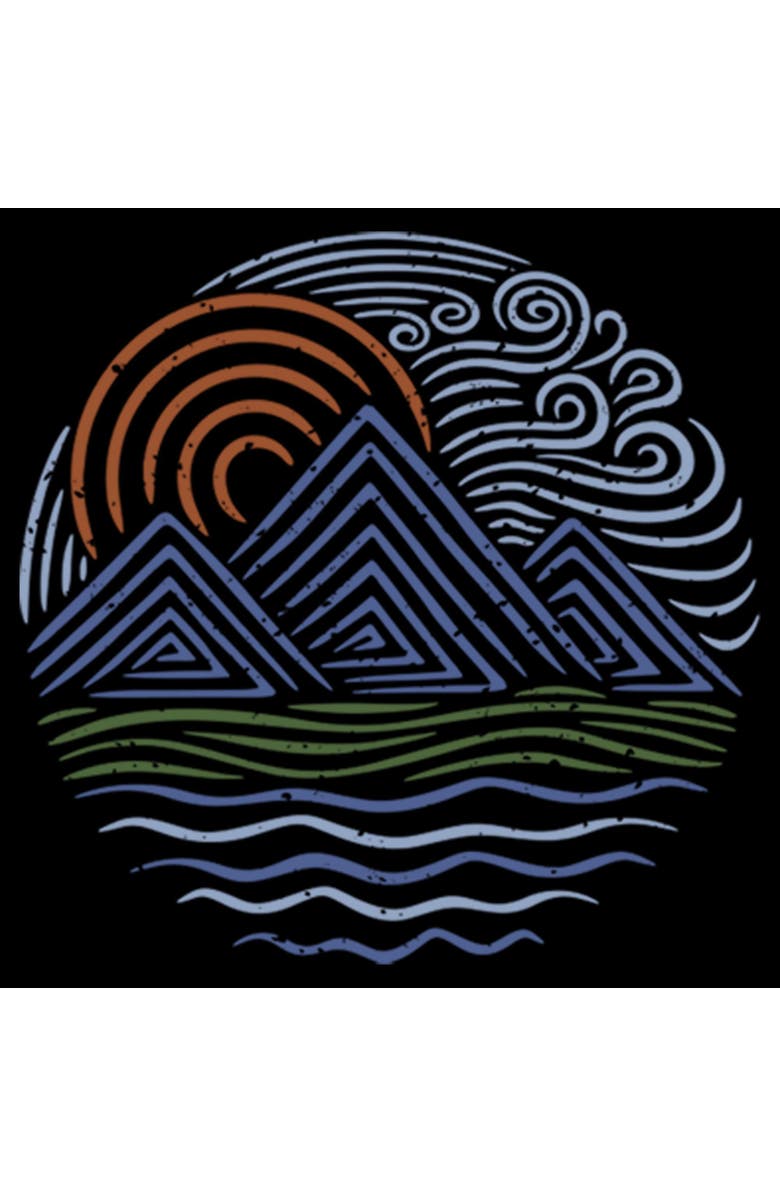 Lost Gods Men's Lost Gods Outdoor Lines Waves  Graphic T-Shirt, Alternate, color, Black