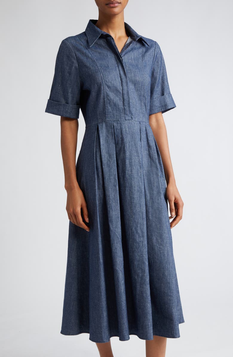Eleventy Linen Blend Shirtdress, Alternate, color, 
