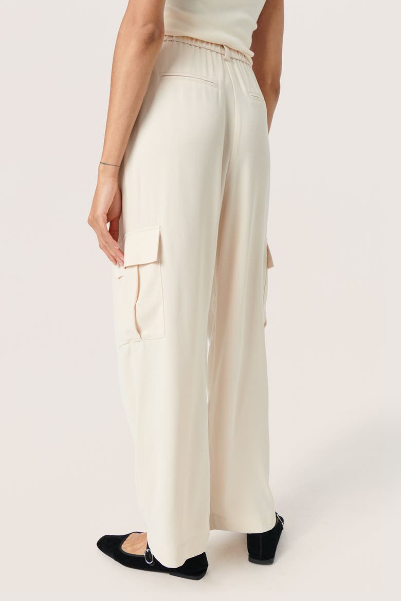 Shirley Wide Legs Cargo Trousers, Alternate, color, Sandshell
