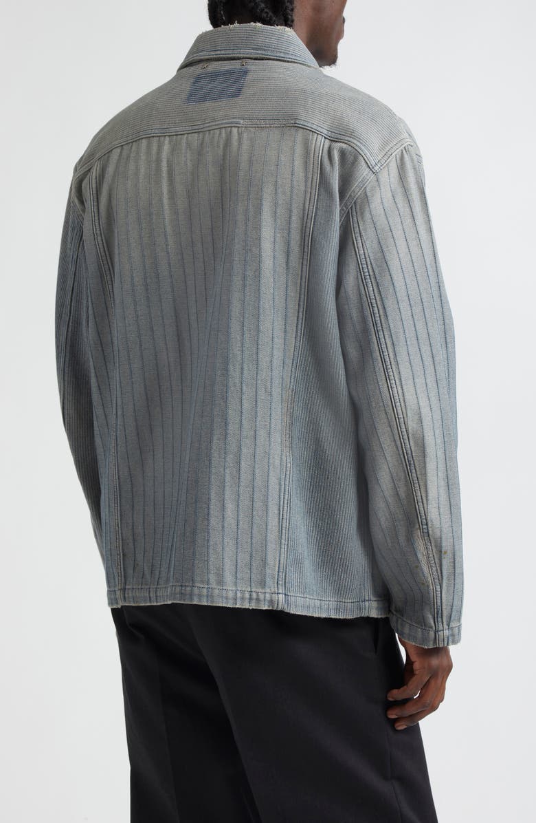 Golden Goose Journey Zip Denim Jacket, Alternate, color, Grey