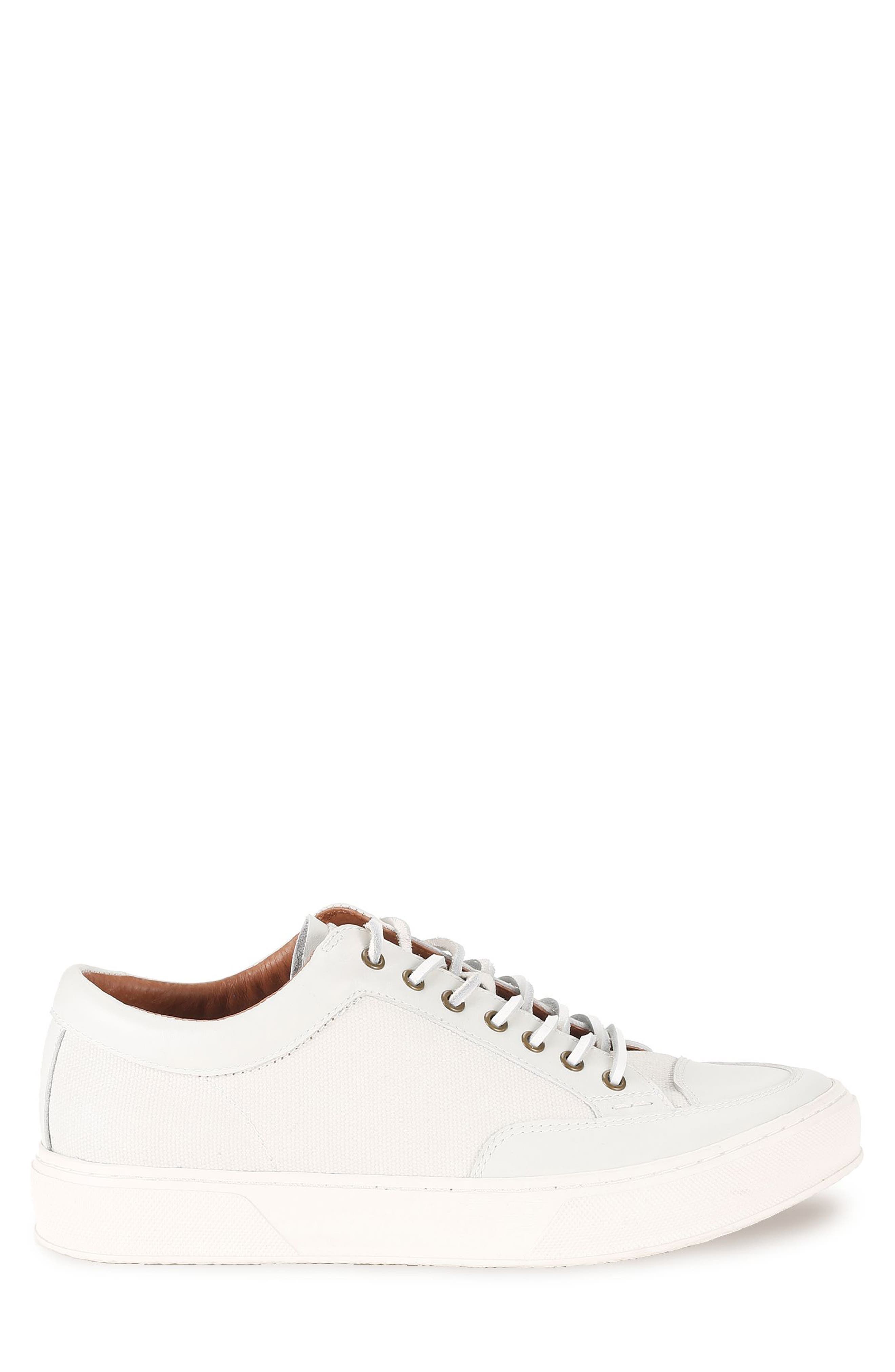 Frye Hoyt Low Water Resistant Sneaker, Alternate, color, White - Ruffle Leather
