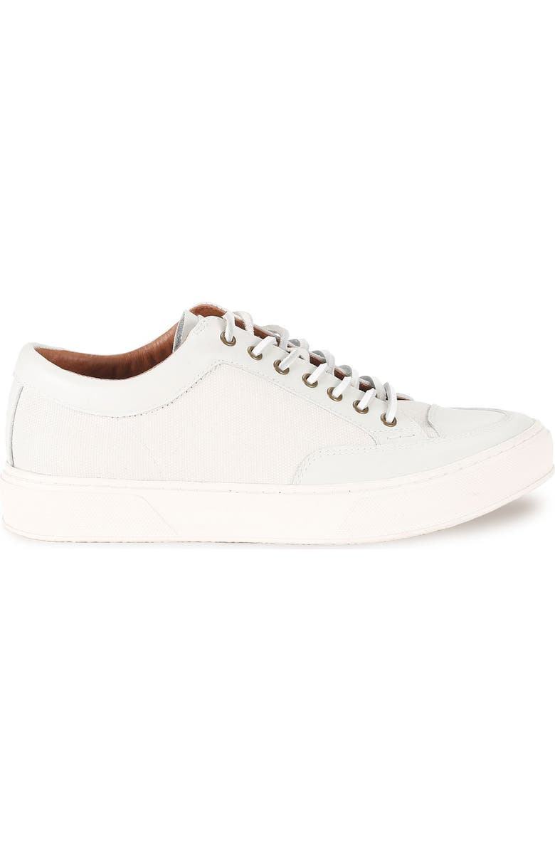 Frye Hoyt Low Water Resistant Sneaker, Alternate, color, White - Ruffle Leather