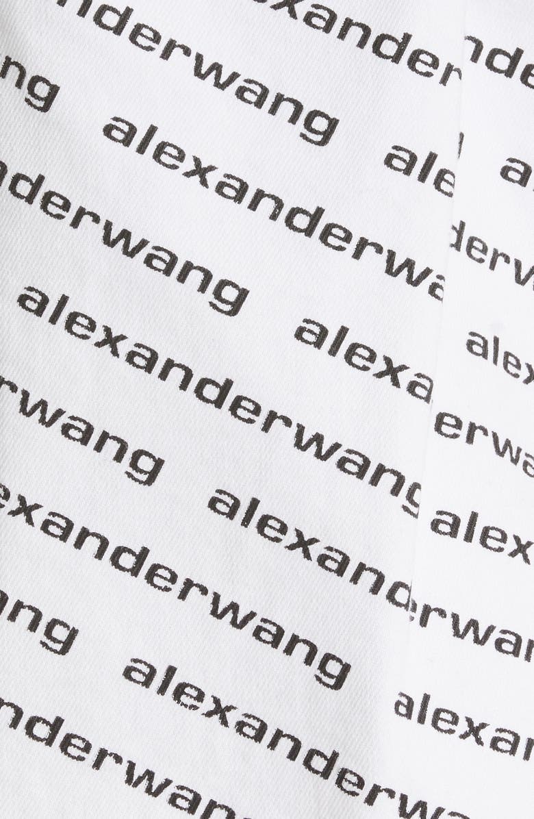 Alexander Wang Falling Back Logo Denim Jacket, Alternate, color, 