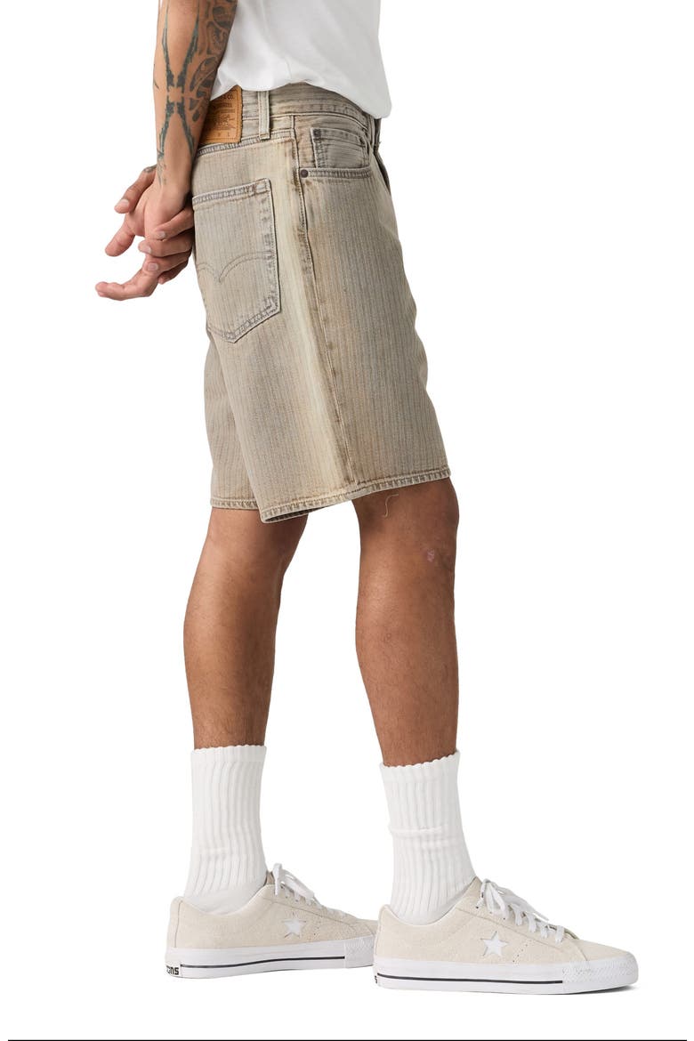 468 Loose Denim Shorts, Alternate, color, UNIFORM BADGE OD SHORTS