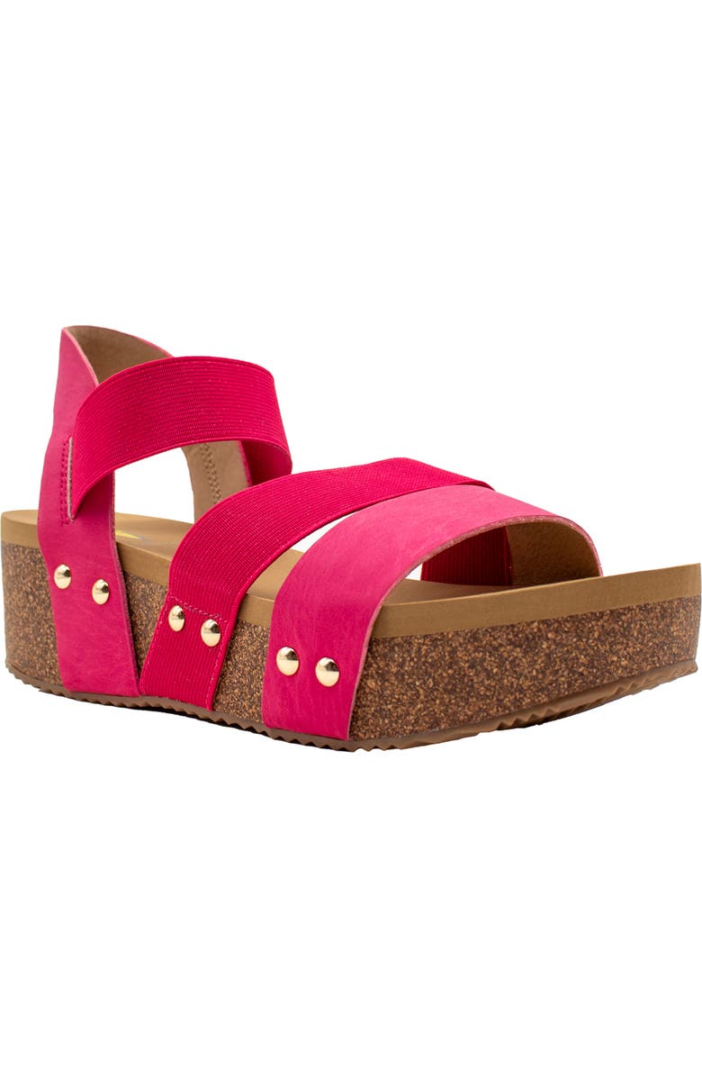 Volatile Picnic Water Resistant Platform Sandal, Main, color, Fuchsia
