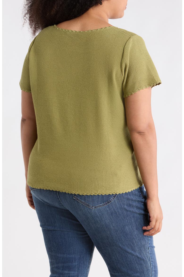 Short Sleeve Sweater, Alternate, color, GREEN OASIS