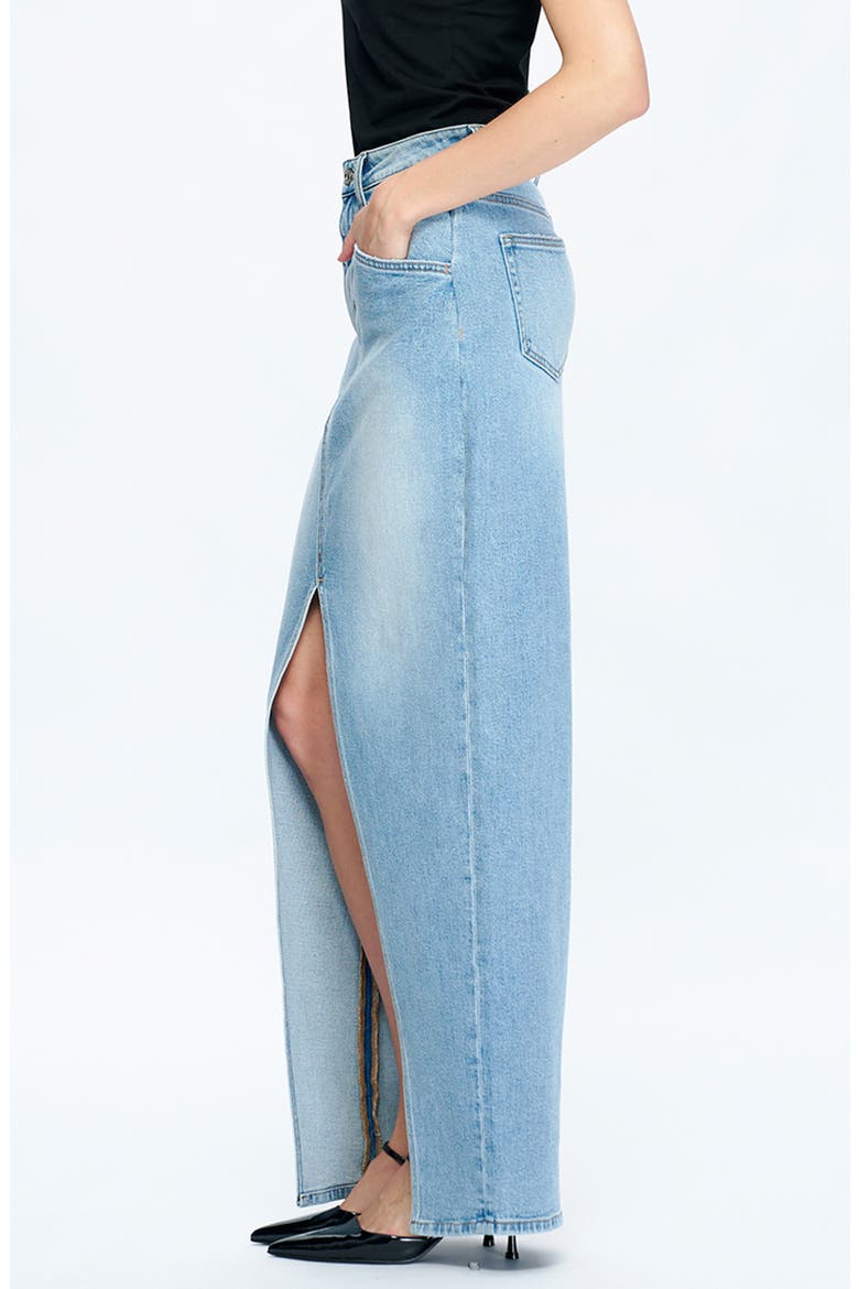 Lauren Mid Rise Front Slit Maxi Skirt, Alternate, color, PERIWINKLE BLUE