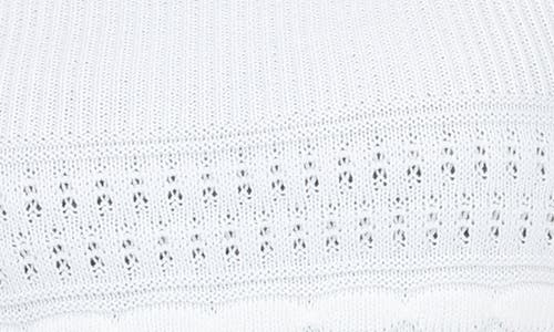 Rain And Rose Cropped Bell Sleeve Sweater In White