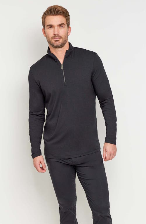 Anatomie Charlie Zip Pima Top in Black 