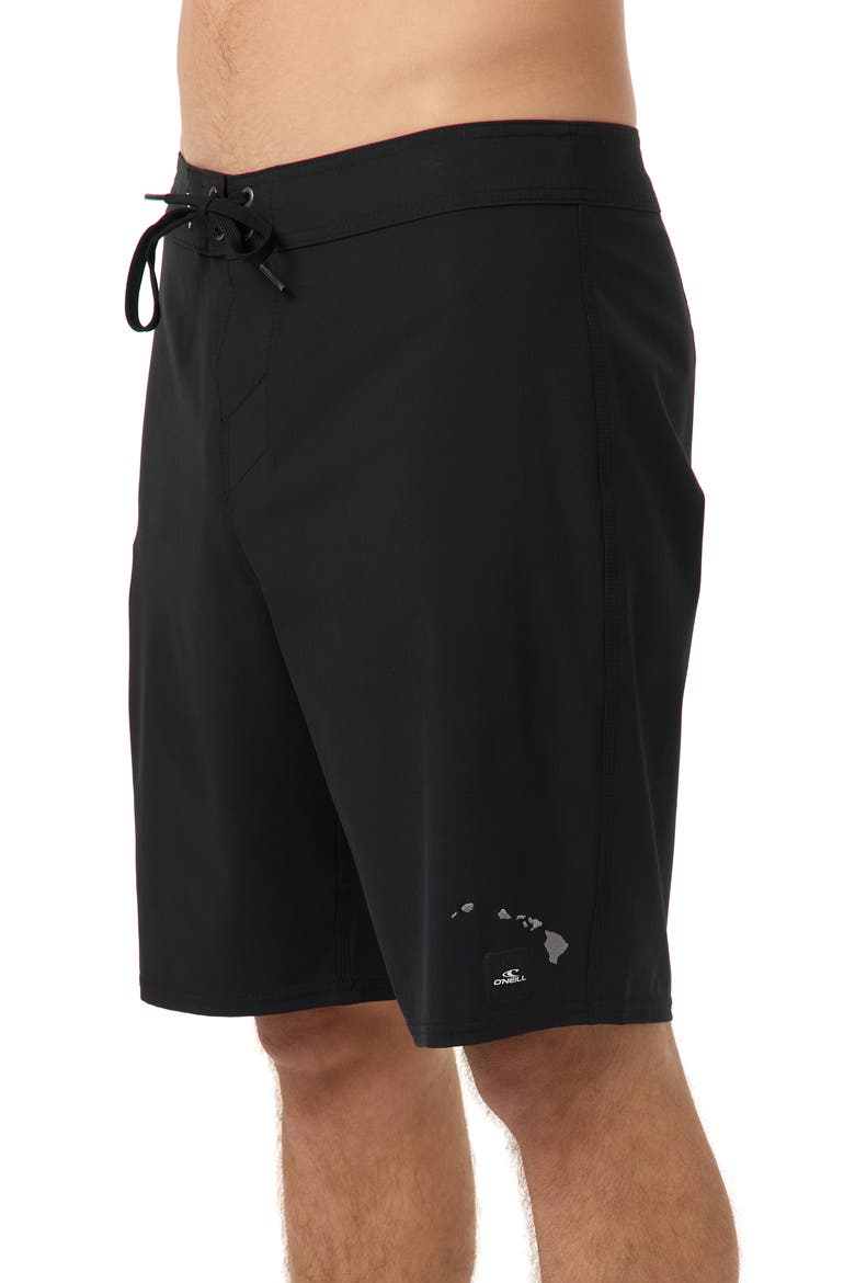 Hyperfreak Heat Solid Hawaii 2 Board Shorts, Alternate, color, BLACK