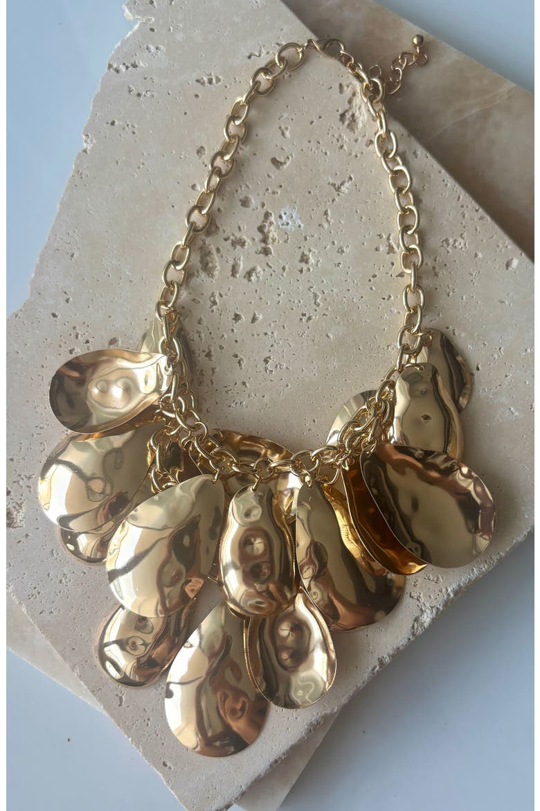 Layered Bib Necklace, Alternate, color, GOLD