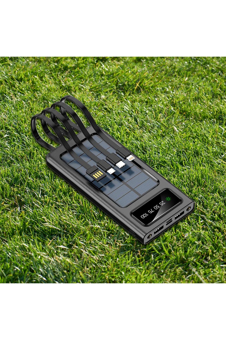 LED Portable Solarsync Power Bank, Alternate, color, Black