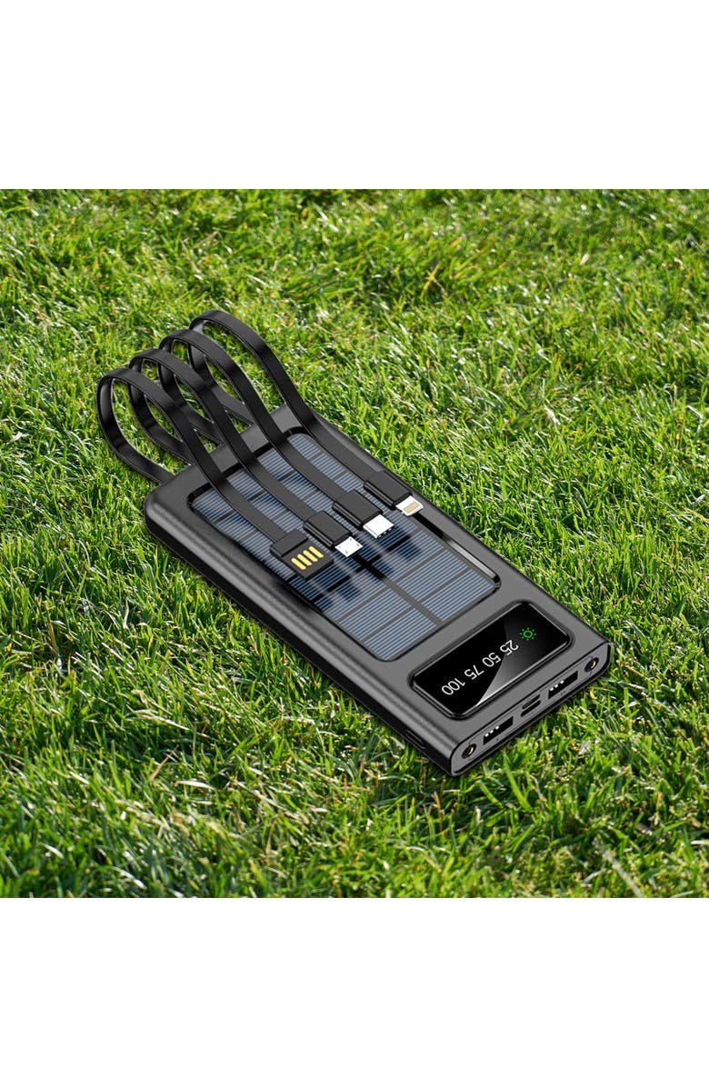 PURSONIC LED Portable Solarsync Power Bank, Alternate, color, Black