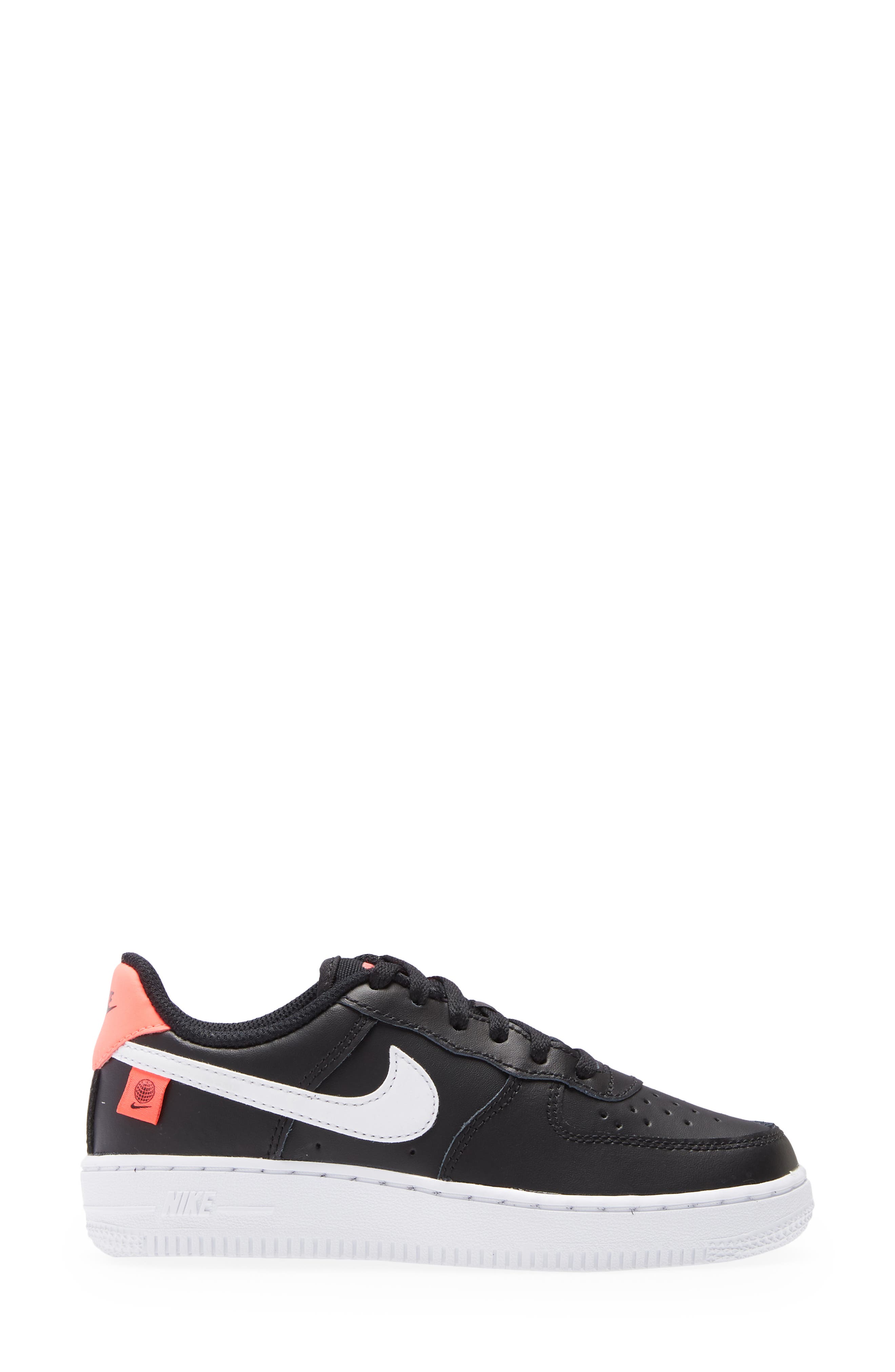 Air Force 1 LV8 Platform Sneaker, Alternate, color, BLACK/ WHITE/ FLASH CRIMSON